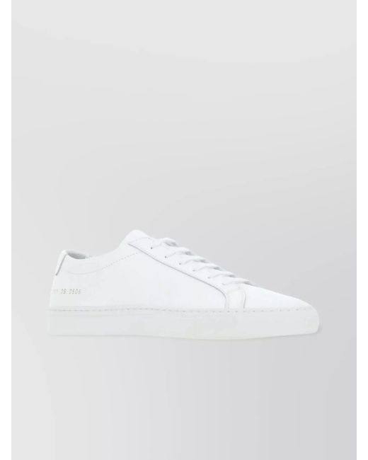 Common Projects White Leather Low-Top Sneakers Sole Round Toe