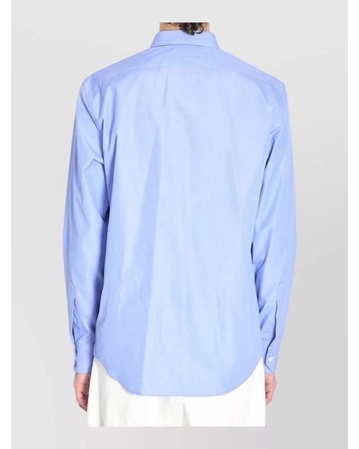 Céline Blue Cotton Poplin Regular-Fit Shirt for men