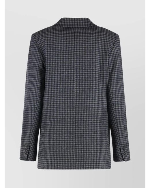 A.P.C. Gray Wool Double-Breasted Blazer
