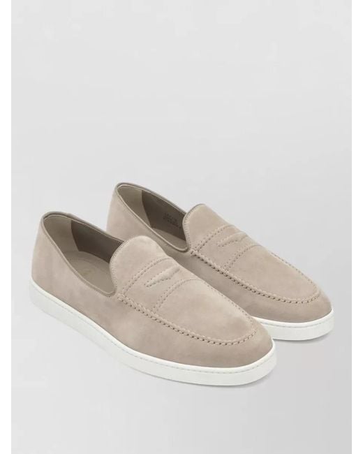 Church's Natural Peebles Nine Suede Loafers Round Toe for men