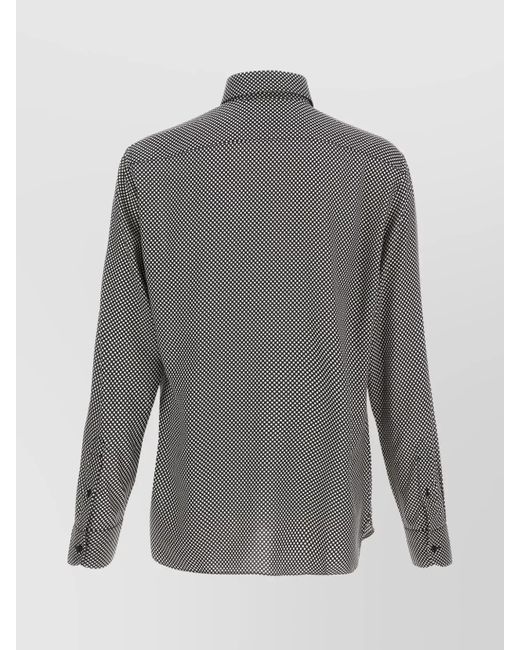Tom Ford Gray Polka-Dot Shirt for men