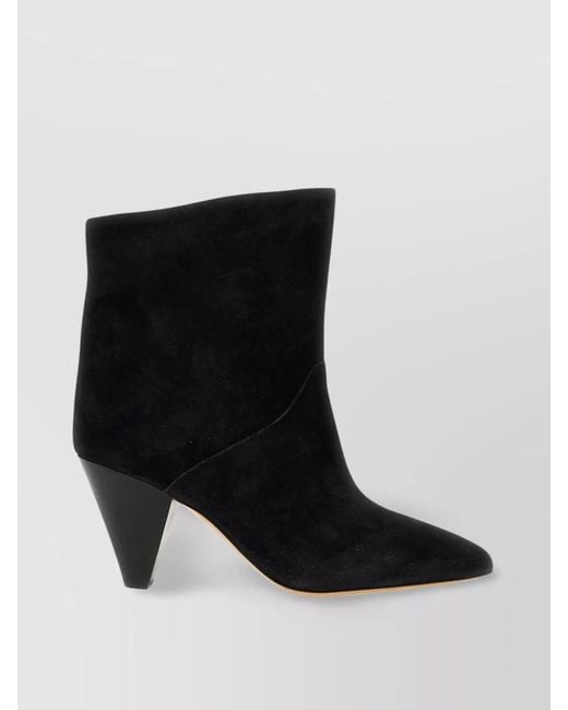 Isabel Marant Black Leather Ankle Boots