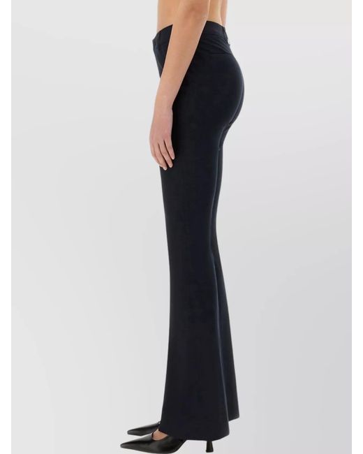 PT Torino Blue Silk Flared Trousers