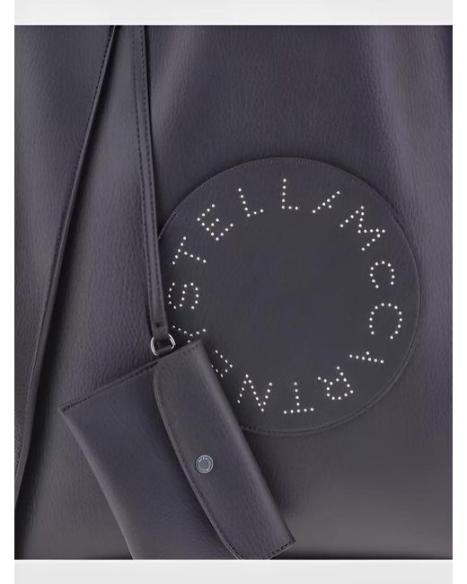 Stella McCartney Black Stella Logo Shoulder Bag