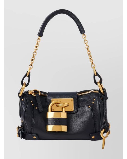 Chloé Blue Paddington Small Leather Shoulder Bag