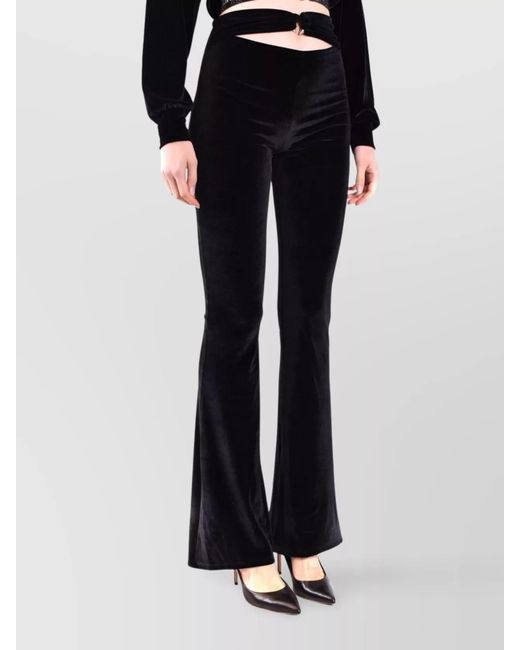 Philipp Plein Blue Flared Trousers