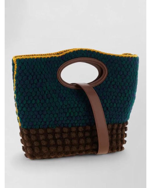 Marni Black Knot Handle Tote Bag Unique Texture