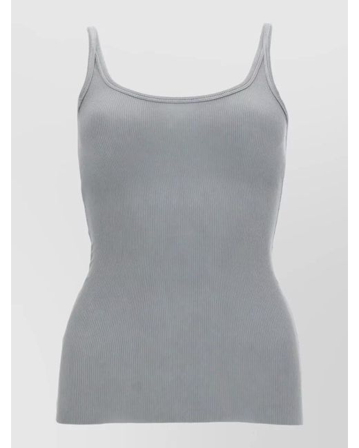 MSGM Gray Viscose Tank Top