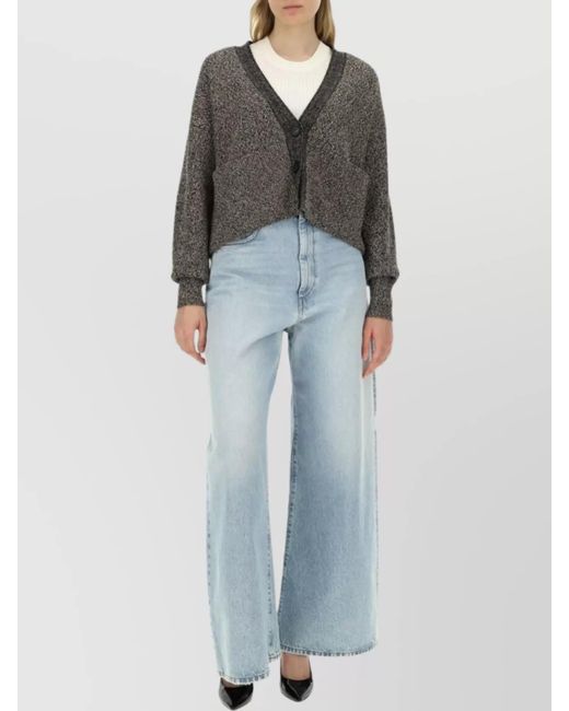 Sportmax Gray Viscose Maxi Cardigan