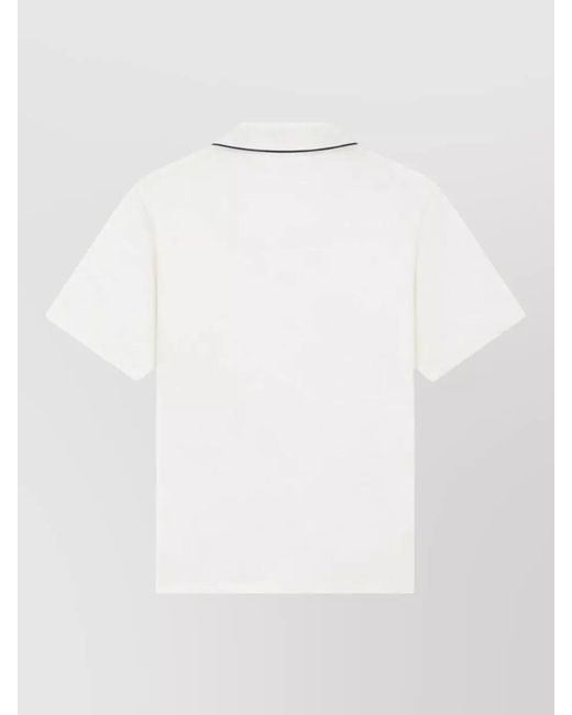 Drole de Monsieur White Cotton Polo Shirt for men