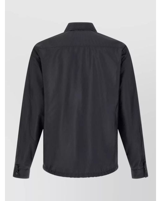 Prada Blue Re Nylon Lightweight Overshirt Jacket for men
