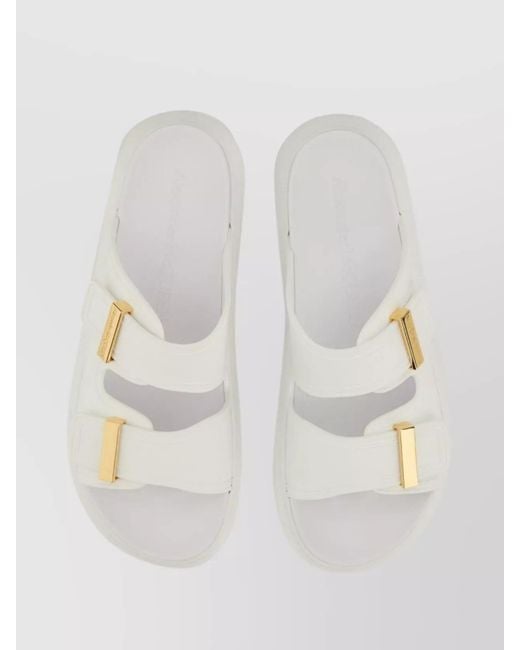 McQueen White Oversized Sandals