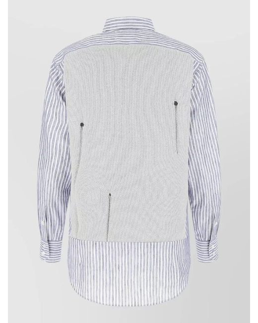 Maison Margiela Blue Embroidered Shirt