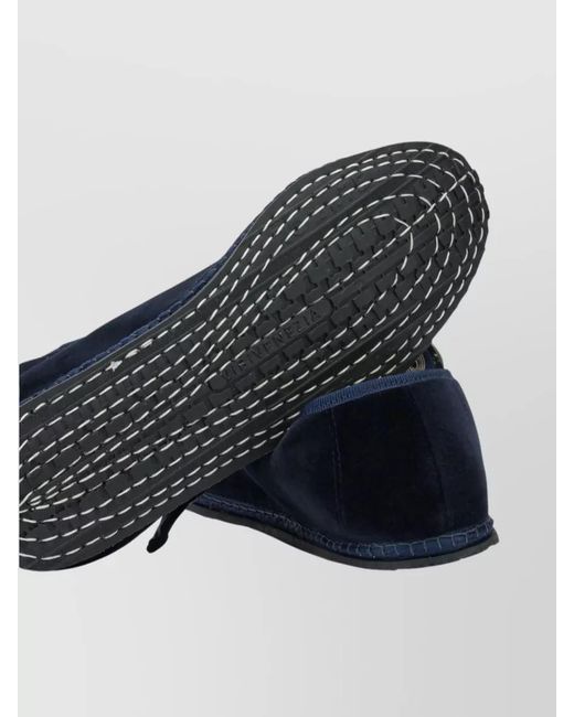 Vibi Venezia Blue Velvet Ballerina Shoes