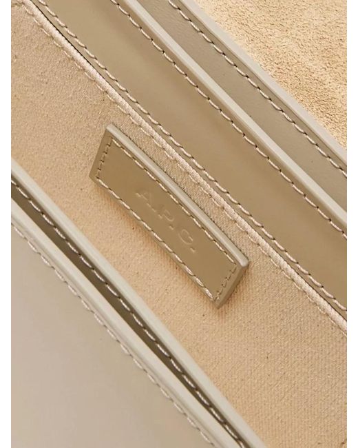 A.P.C. Natural Small B Side Leather Shoulder Bag