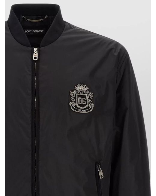 Dolce & Gabbana Black Logo Bomber Jacket for men