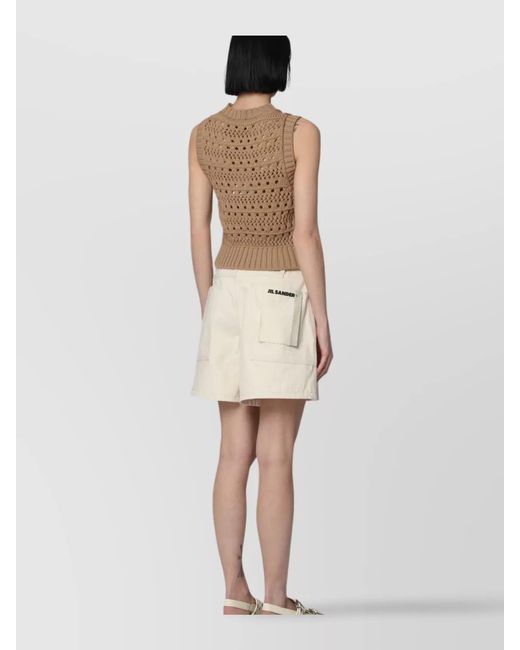 Jil Sander Natural Denim Shorts