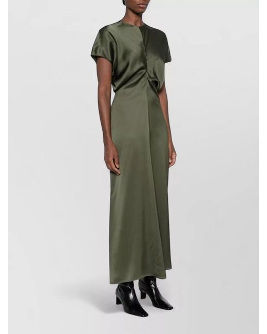Totême Green Draped Maxi Dress