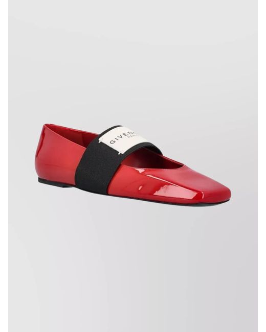 Givenchy Patent Leather Squared Ballerina Shoes