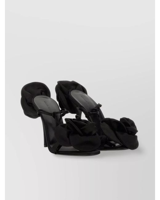 Magda Butrym Metallic Silk Satin Sandals