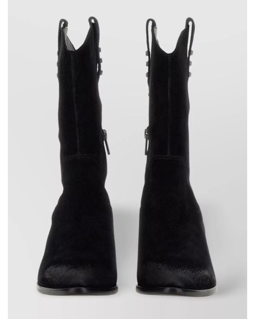 Ash Black Leather Boots