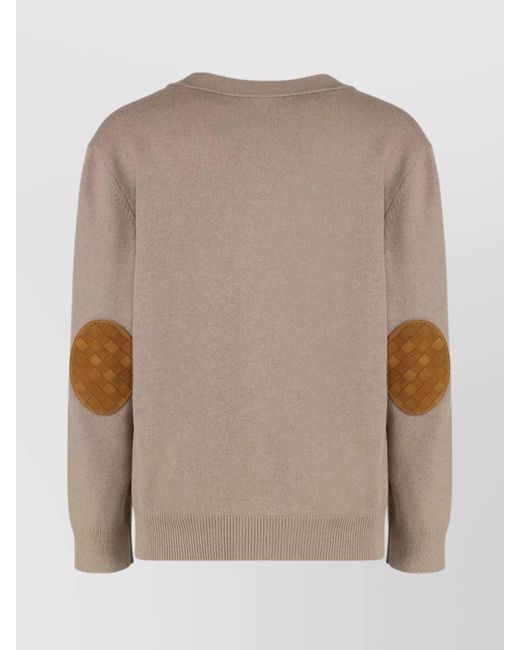 Bottega Veneta Natural Cashmere Long-Sleeve Cardigan for men