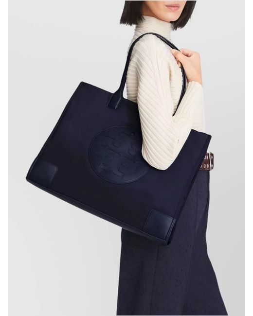 Tory Burch Blue Ella Recycled Nylon Tote Bag