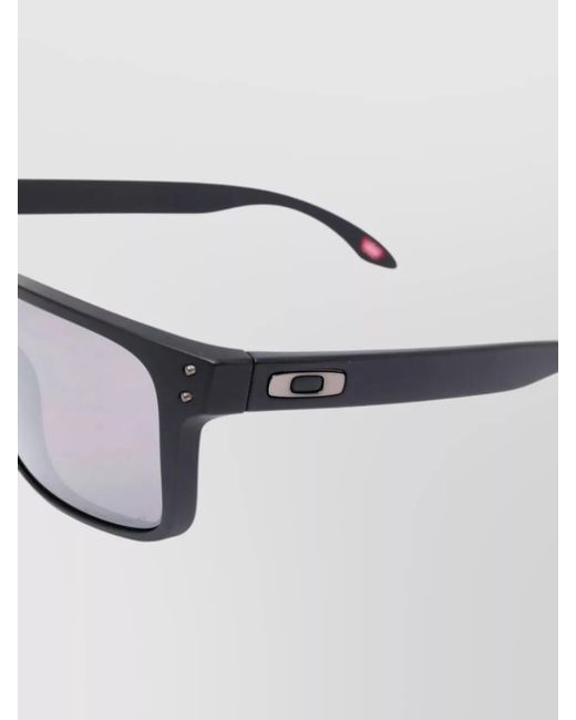 Oakley Gray Rectangular Wayfarer Sunglasses Metal Accents Uv Protection