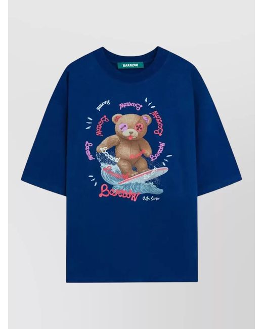 Barrow Blue Cotton Jersey T-Shirt