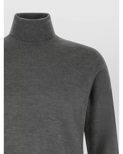 Zanone Gray Long Sleeve Turtleneck Regular Fit Top for men