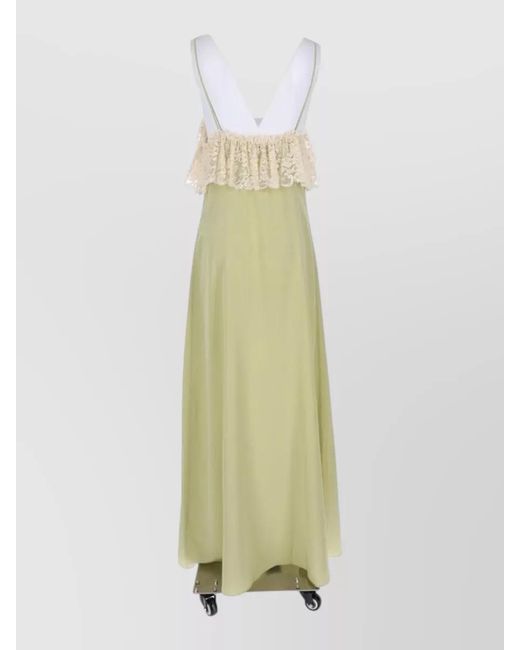 Chloé White Silk Maxi Dress