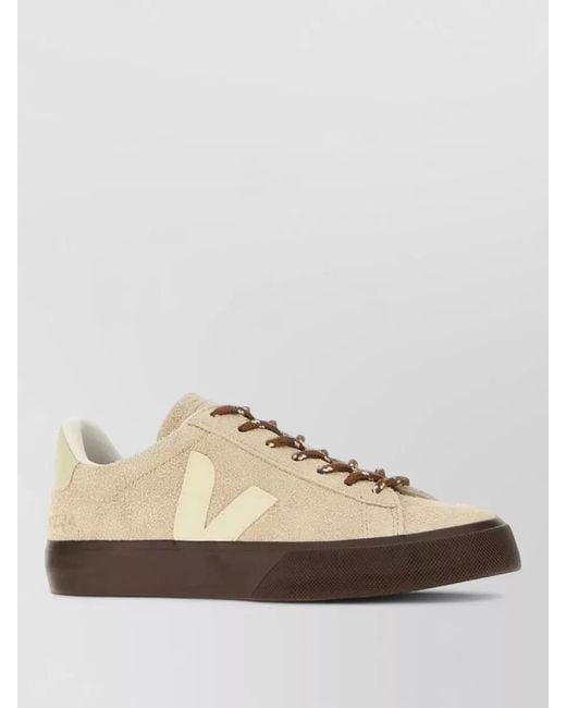 Veja Natural Campo Lace Up Sneakers Suede Upper