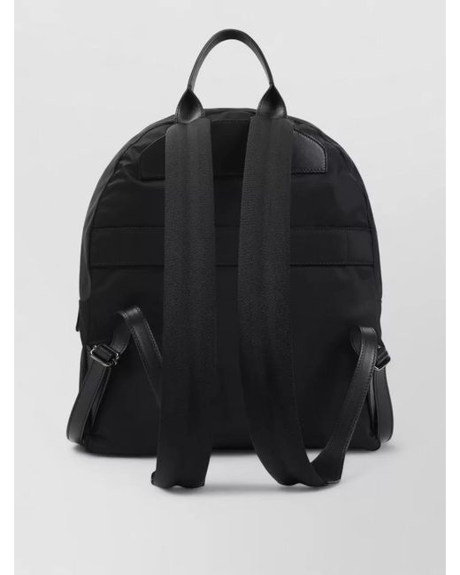 Kiton Black Nylon Backpack for men