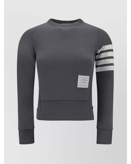 Thom Browne Gray Cotton Sweatshirt