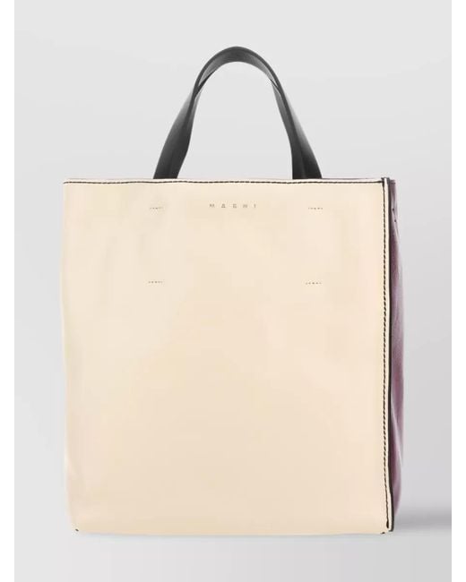 Marni Natural Museo Soft Leather Tote Bag
