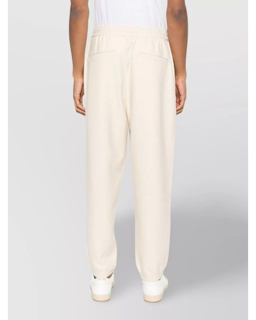 Emporio Armani Natural Logo-Print Track Pants for men