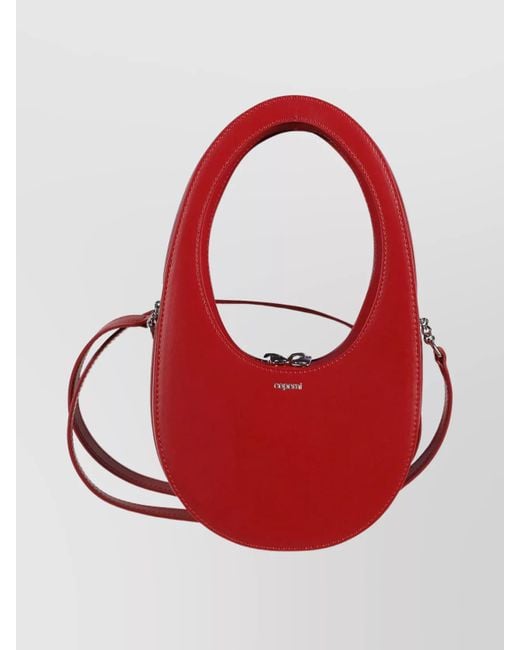 Coperni Red Mini Oval Crossbody Bag Top Handle