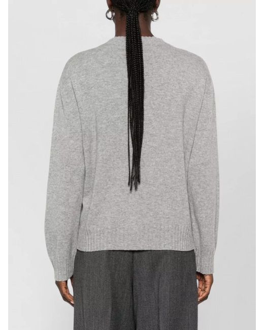 Fabiana Filippi Gray Cashmere Crewneck Sweatshirt