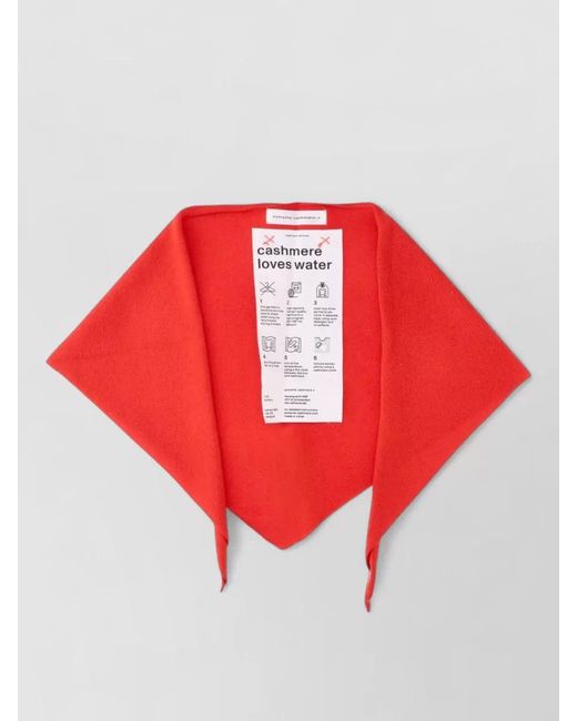 Extreme Cashmere Red Silk Hair Scarf Square Care Instructions