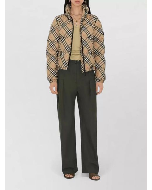 Burberry Natural Checked Puffer Parka Coat