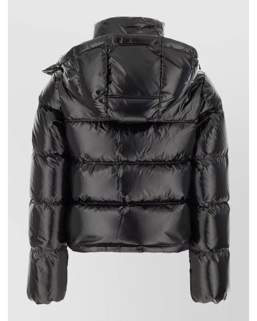 Moncler Black Nylon Down Parka Coat