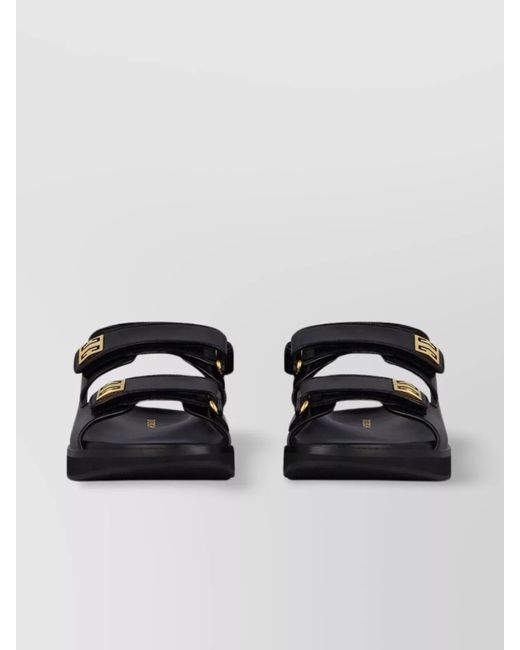Givenchy Black Leather Slingback Sandals