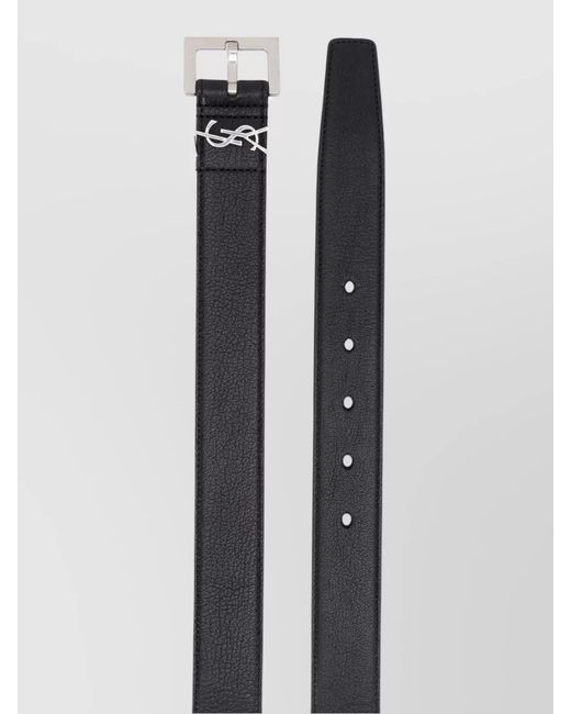 Saint Laurent Black Leather Belt for men