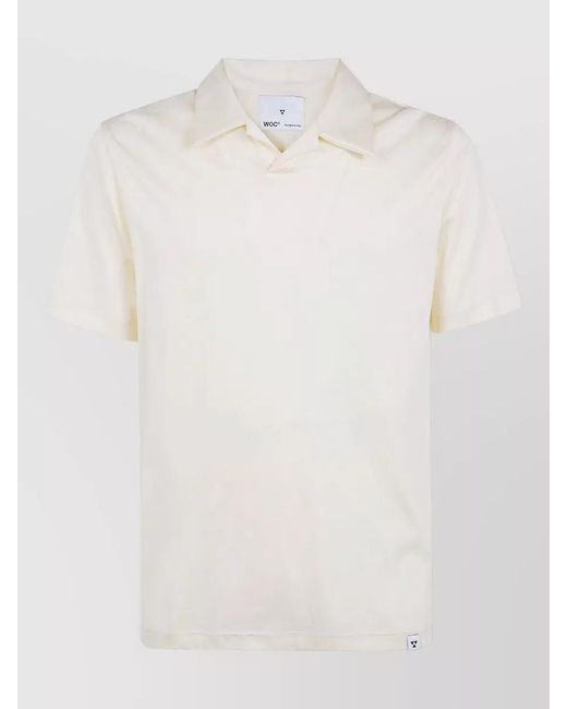 Woc White Belfast Short Sleeve Polo Shirt Design for men