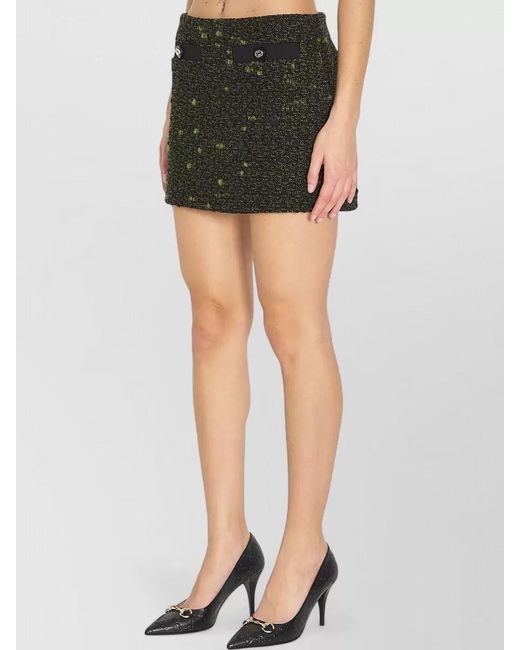 Gucci Black Bouclé Wool Mini Skirt