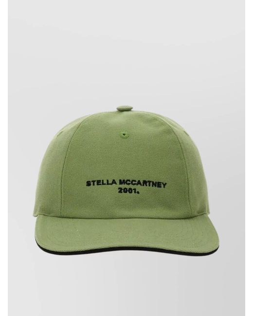 Stella McCartney Green Logo Embroidered Baseball Cap