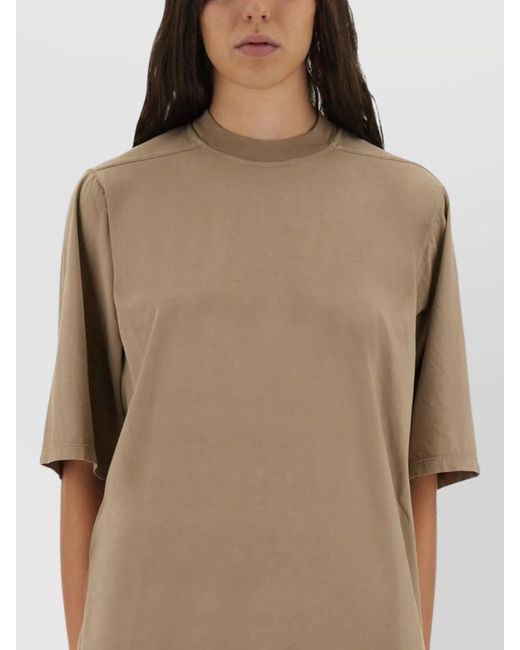 Rick Owens Brown Oversized Cotton T-Shirt