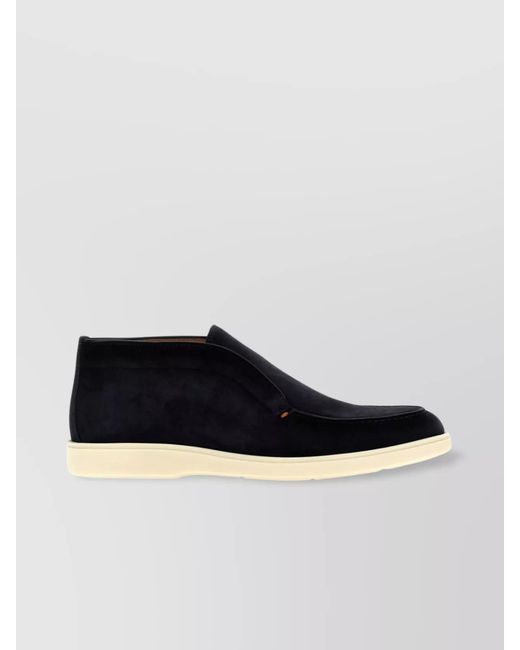 Santoni Multicolor Suede Boots With Contrast Sole And Round Toe for men