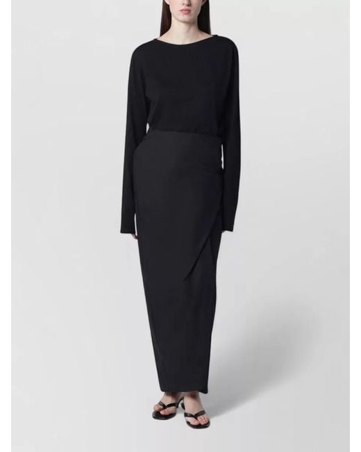 Our Legacy Blue Maxi Dress Belted Waist Back Slit