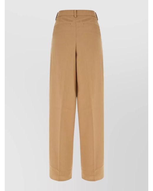 Michael Kors Natural Wide-Leg Trousers